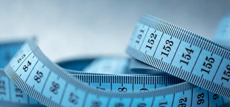 Close up of tape measure